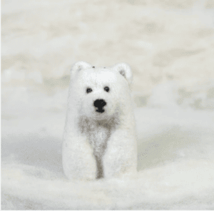 Polar Bear 'Felti' - Peruvian handmade felted animals