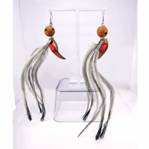 Indigenous Australian Earrings - Emu Dreaming 5