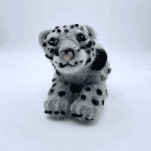 Snow Leopard 'Felti' - Peruvian handmade felted animals